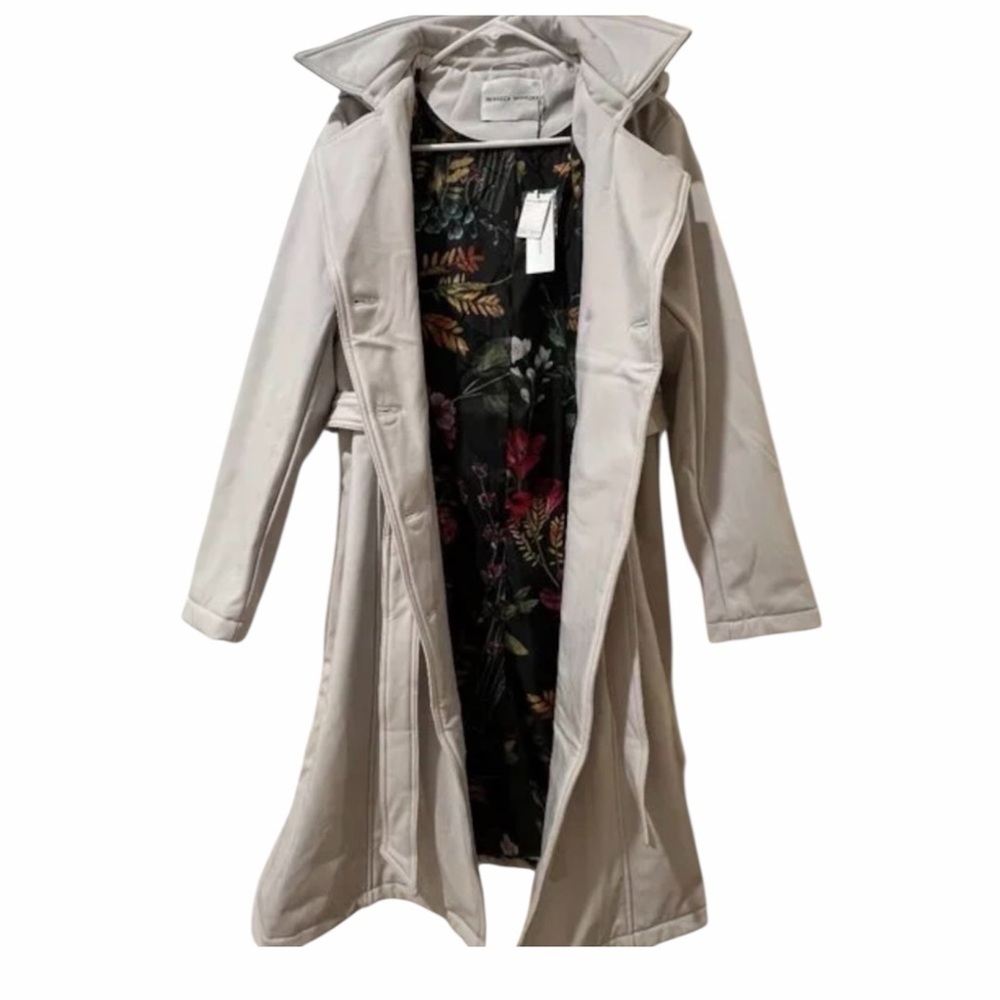 Rebecca Minkoff Cream Trench Coat Sz XL NWT - Picture 2 of 7